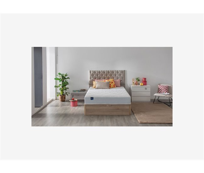Colchón PEGASUS 8K BULTEX de material celular + canapé gratis Pikolin color blanco 
