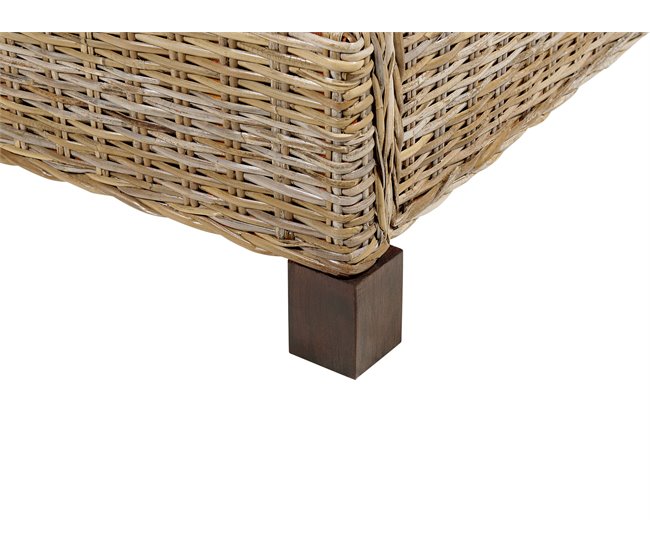 Beliani Cama Ratán SALBRIS 192x213 Natural