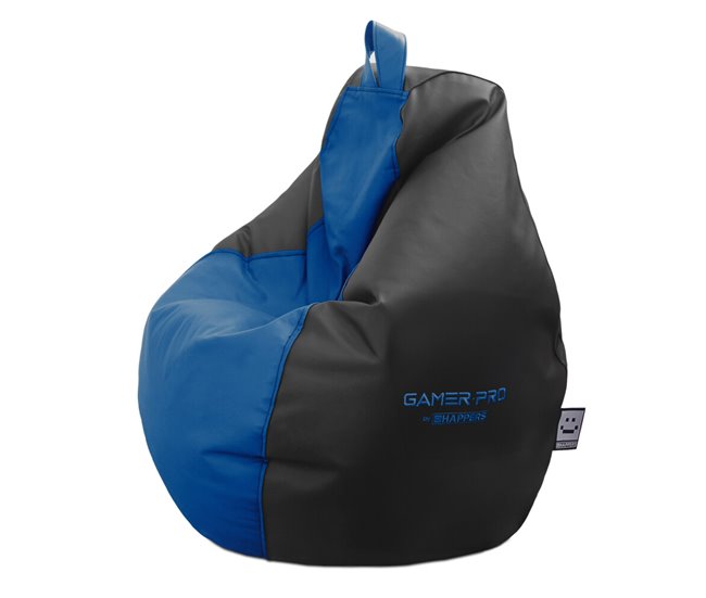 Puff Gamer PRO Polipiel XXL ideal para Jugar con tu videoconsola Azul