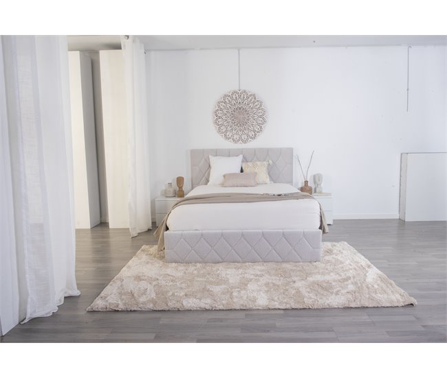 Cama abatible LUXURY II color gris claro 140x190cm Gris Claro