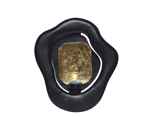 Portavelas deco pared CARYA marca ECOANYA Negro