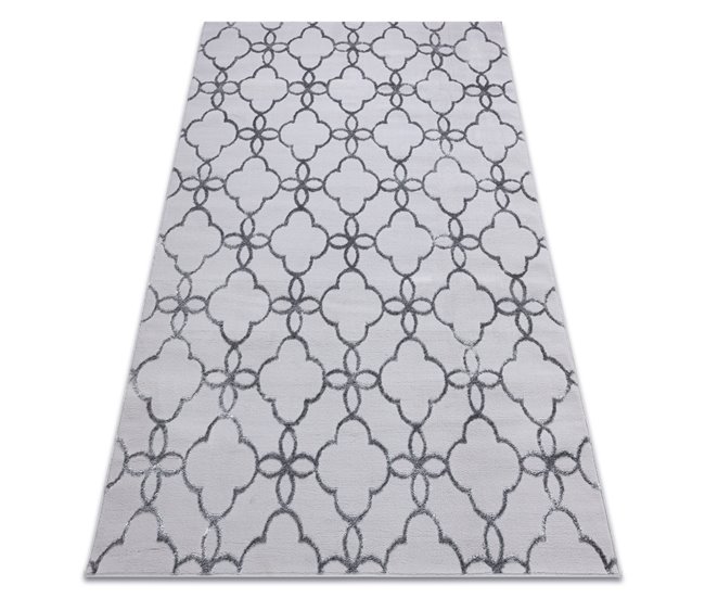 Alfombra MEFE moderna 8504 conducción flores Structural 180x270 Gris