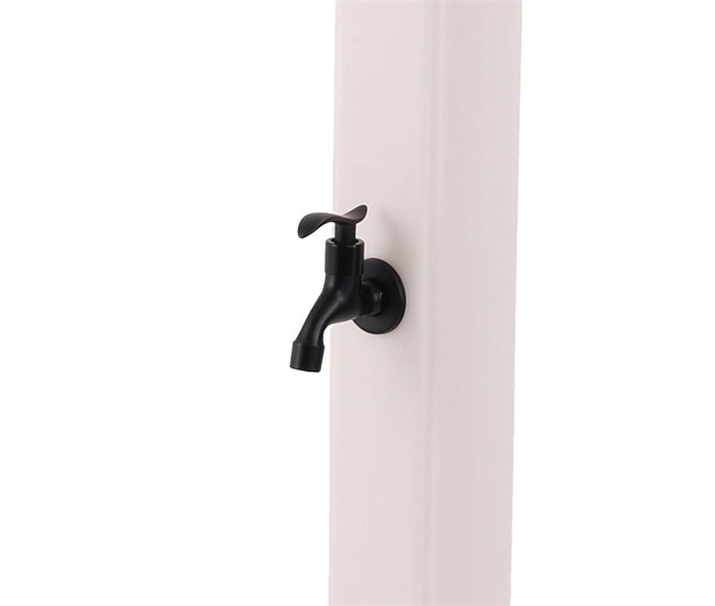 Starmatrix RIO Ducha solar curvada de polietileno 22 litros 2,26m Blanco