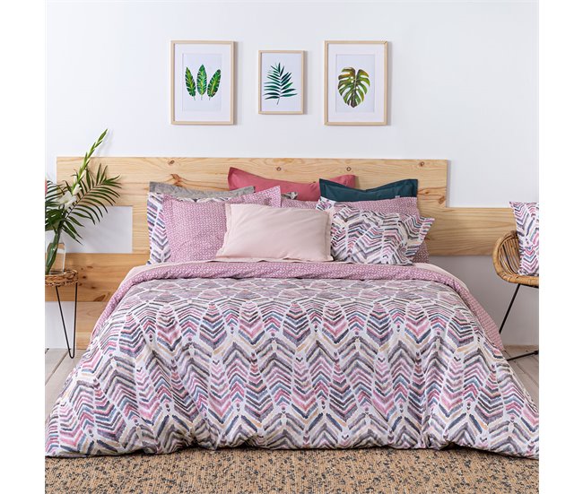 2 Fundas de almohada de algodón ZEYA B 65x65 Malva