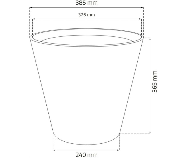 Maceta De Ratan Sintético 28 Litros Chocolate