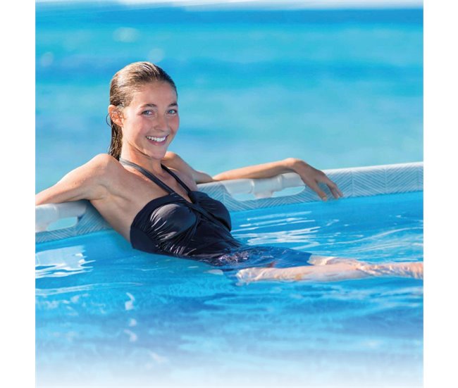 Piscina desmontable circular Chevron Prism Frame INTEX Gris