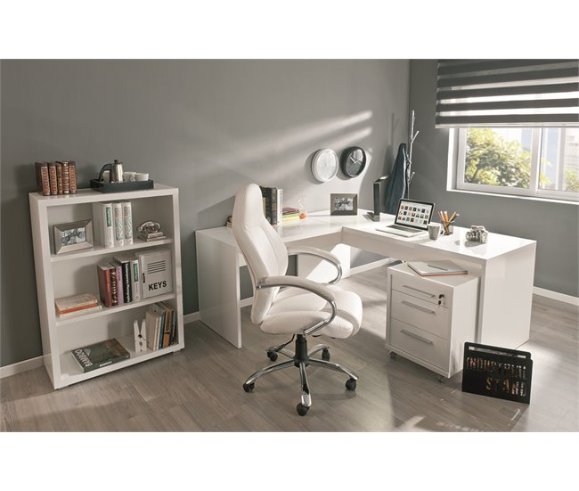 Mesa escritorio STAMPA color blanca Blanco Brillo