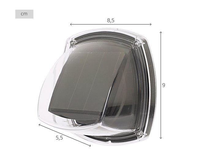 Aktive Set de 12 apliques solares LED 3 lúmenes IP44 Negro