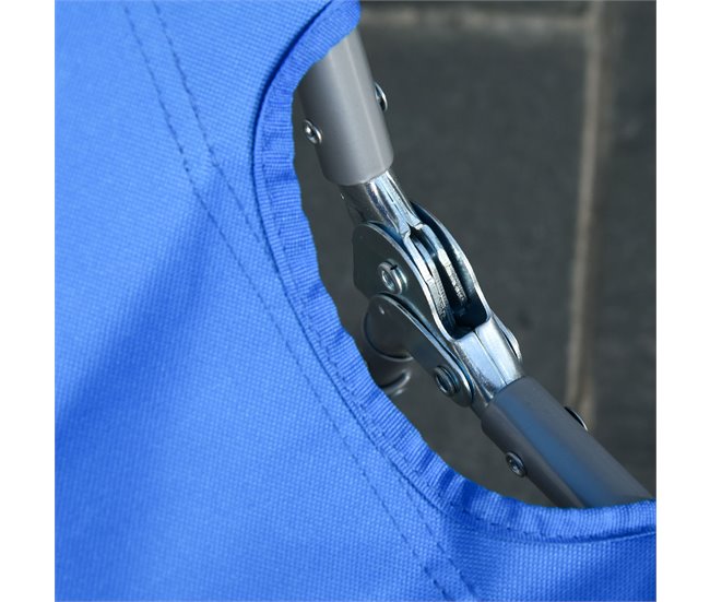 Tumbona Plegable Metal, Tela Oxford Outsunny Azul