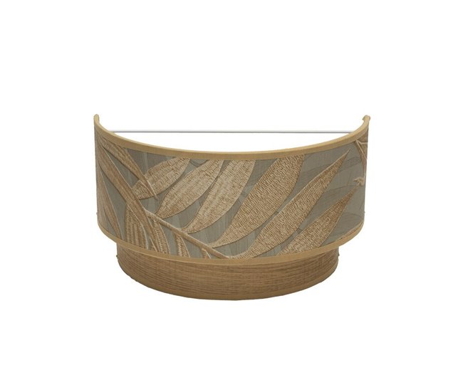 Conforama aplique de pared metal color marron serie samoa 30cm