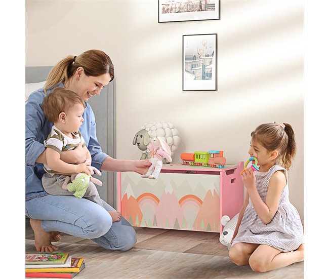 Cajas de Almacenamiento MDF ZONEKIZ 37 Rosa