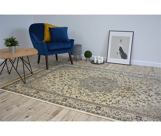 Alfombra de jacquard WINDSOR 22915 Rosetón 200x300 Beige