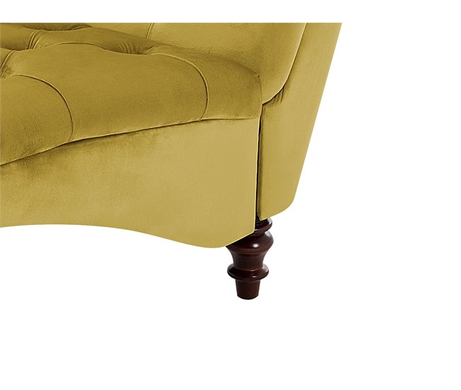 Beliani Chaise longue Terciopelo MURET Mostaza