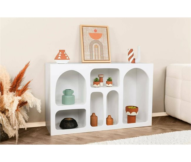 Aparador com efeito madeira 120 Blanco