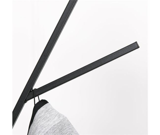 Perchero de Pie Metálico Metal, MDF HOMCOM Negro