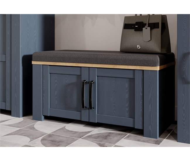 Banco descalazador 2 puertas NAVY Azul Marino