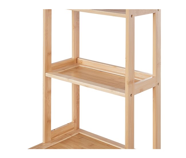 Beliani Estante de baño LEHI Madera Clara