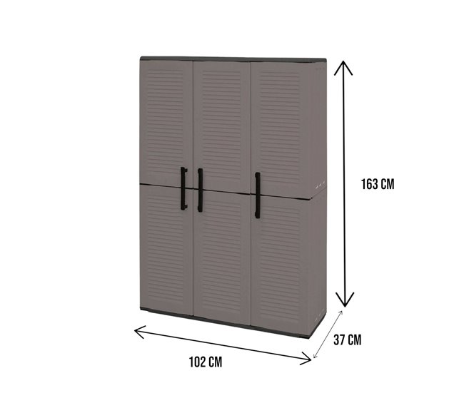 Armario exterior en PVC Gris