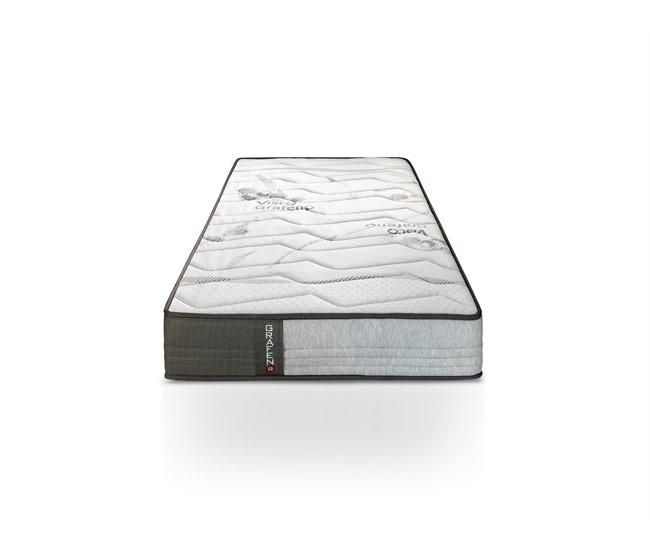 Colchón VISCO ROLL GRAF POCKET Muelles Ensacados + Visco Grafeno SOMNALIS PREMIUM Gris