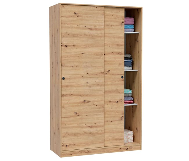 Armario Enzo 2 puertas correderas Madera Clara