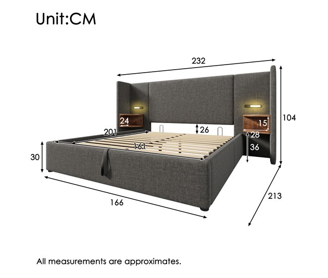 Canapés abatibles Gris