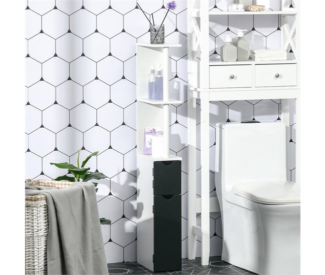 Armario de Baño MDF, Melamina de Madera kleankin, hogar - baño 15 Marron