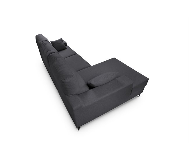 Chaise longue S con arcón NOELIA Antracita