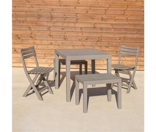 Banqueta de exterior Nailu 39x60 Marron