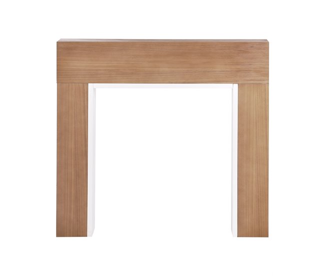Beliani Repisa de la chimenea BOYANUP Madera Clara