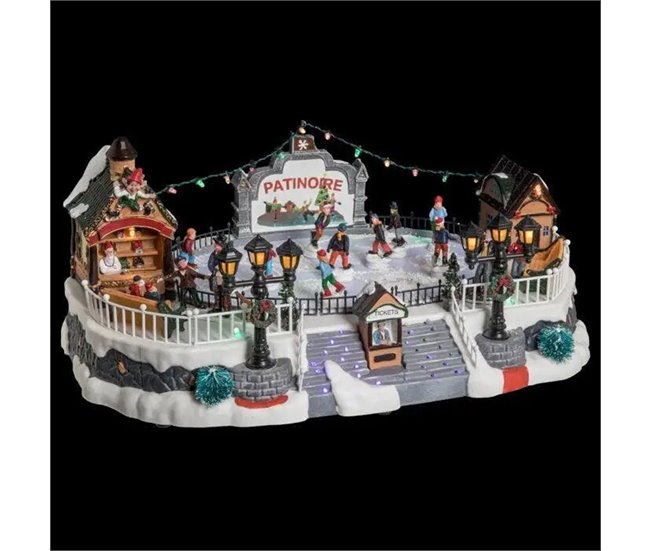 ALDEA NAVIDEÑA CON PISTA Multicolor