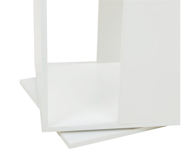 Estantería giratoria Fjelmarirg de 3 niveles MDF [en.casa] Blanco