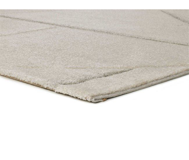Alfombra geométrica a trazos LENA - ATTICGO 200x290 Crema