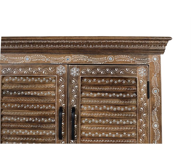 Aparador de puertas en madera de alta calidad y pintado a mano Marron