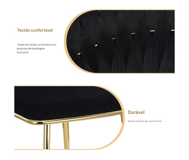 2 piezas, silla de comedor, silla de cocina, silla de salón Negro