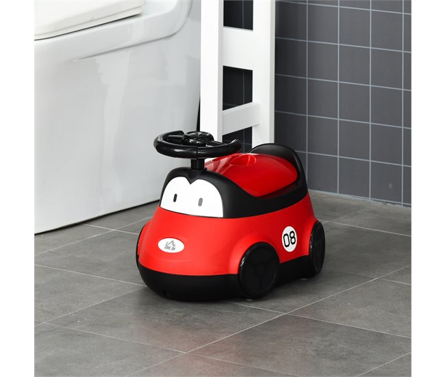 Orinal para Bebé PP, ABS, TPR HOMCOM Rojo