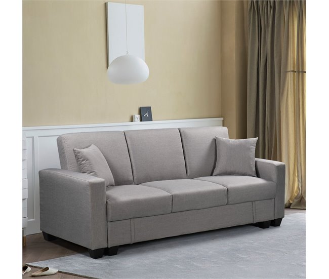 Sofa Cama Keyla con Arcon Gris
