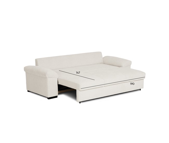 Chaise longue reversible con cama ERIC Beige