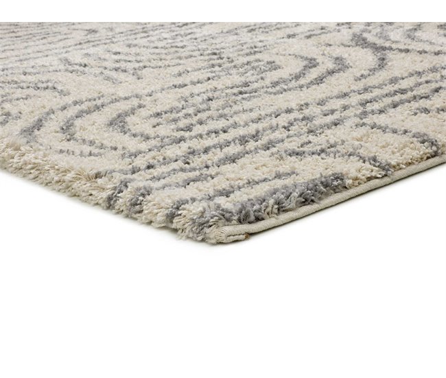 Alfombra shaggy de estilo escandinavo HELIA - ATTICGO 133x190 Plateado