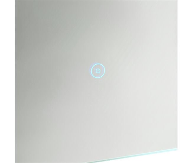 Espejo de Baño Vidrio, Aluminio, LED, Plástico kleankin Plateado