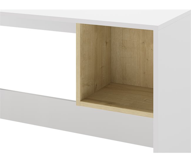 Mesa escritorio LYLY 1 hueco y pata metal Blanco