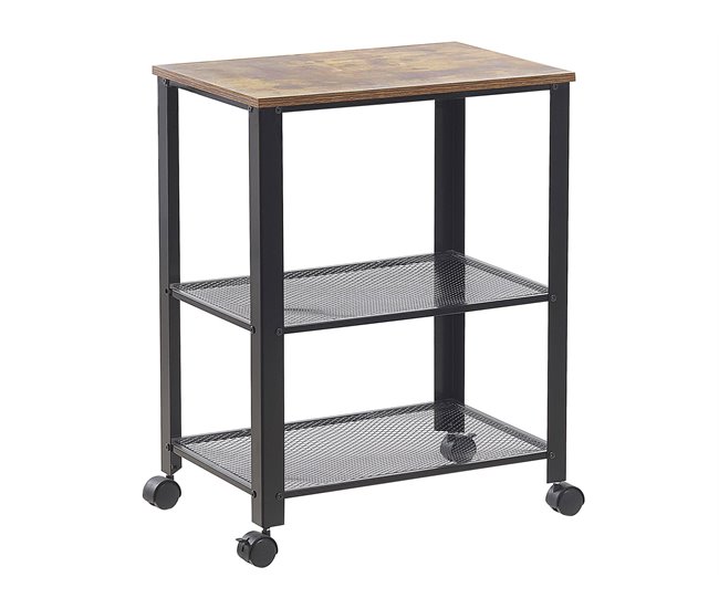 Beliani Carrito de cocina BOLZANO Negro
