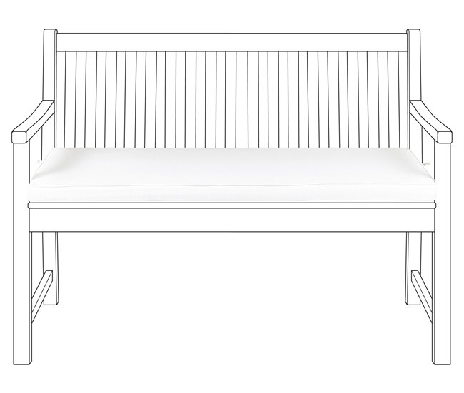 Beliani Cojín de asiento VIVARA Blanco/ Beige