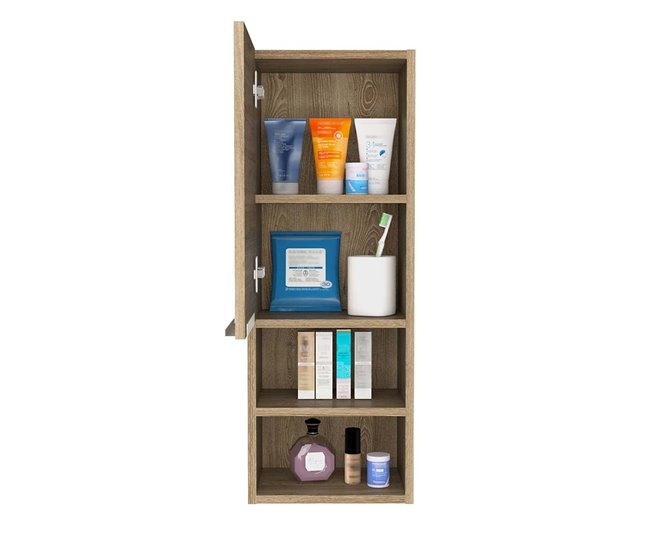 Armario de Pared baño Mila, con estantes Beige