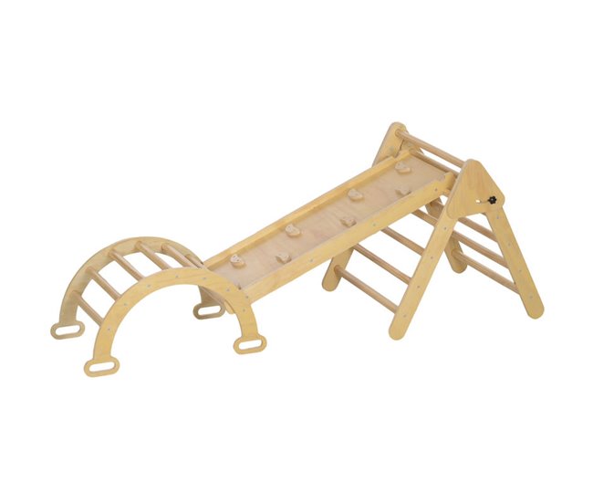 Escalada para Niños Madera de Pino Multilaminada AIYAPLAY Marron