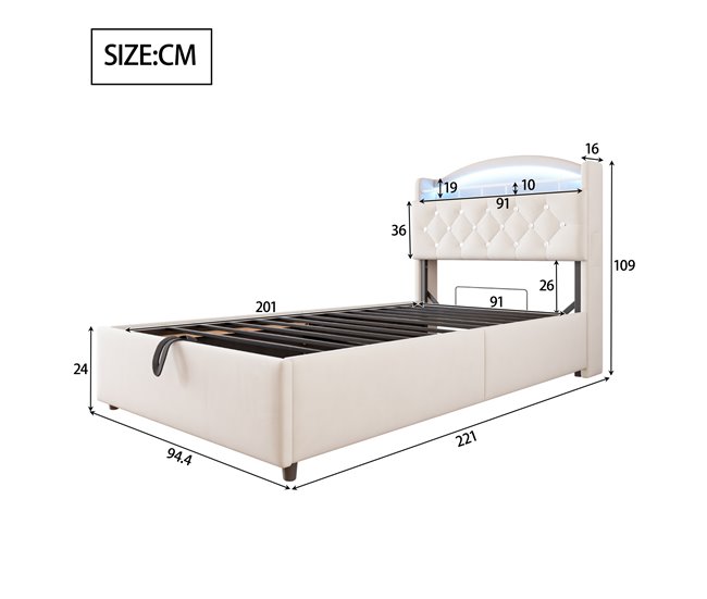 Canapés abatibles Beige