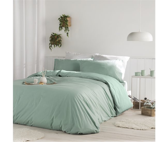 Sábana bajera de algodón CASUAL Verde