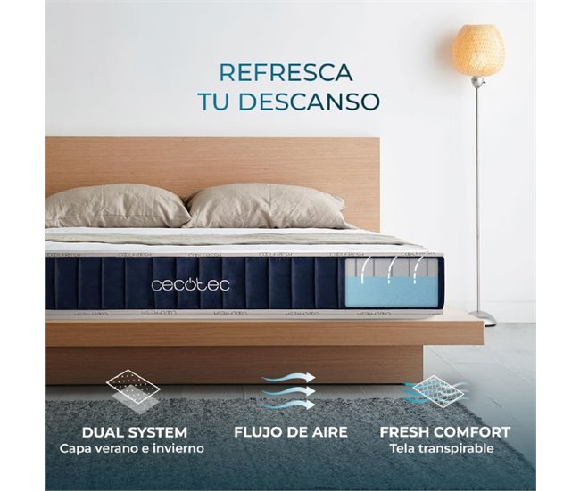 Cecotec Colchón de Espuma Flow CecoFresh 2100 CoolConfort 