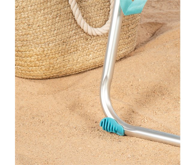 Aktive silla playa plegable aluminio 5 posiciones antivuelco Multicolor