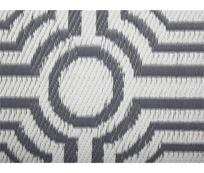 Beliani Alfombra de exterior BIDAR 90x180 Gris Oscuro