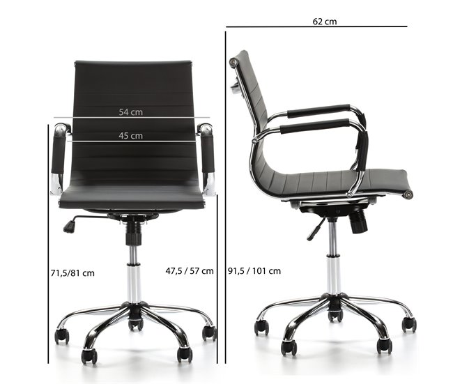 Sillón de Oficina Croma reclinable Negro